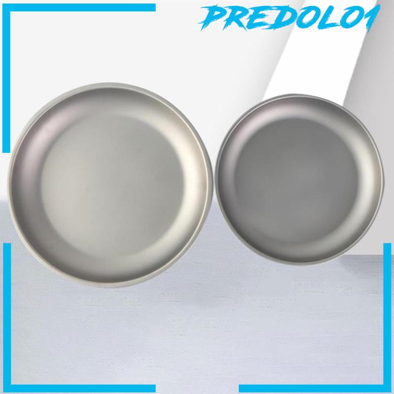 (Predolo1) Piring Buah Bentuk Bulat Bahan Titanium Untuk Piknik / Bbq