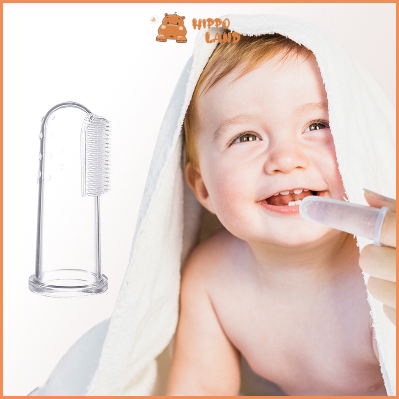 HIPPO LAND Bayi Finger Tooth Brush Silikon Jari Baby Newborn Lidah Gusi Silicone Food Grade Lembut 44