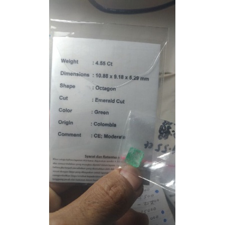 (cod)batu zamrud natural colombia +sertifikat
