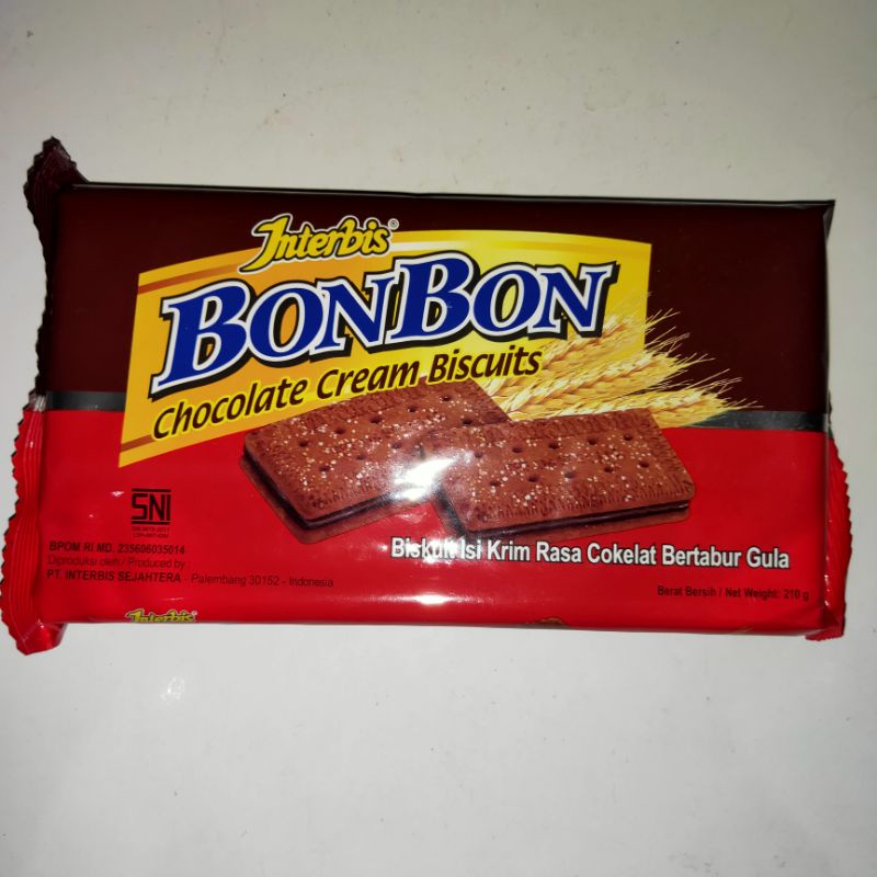 

INTERBIS BONBON BISKUIT DENGAN KRIM RASA COKLAT 210g