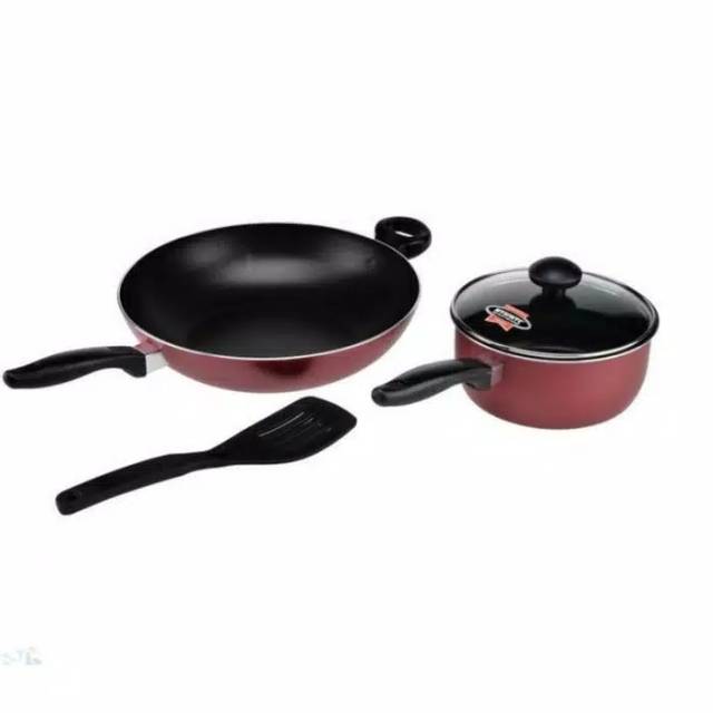 NEW Maxim paris Set murah (18cm Saucepan +30cm Wok)