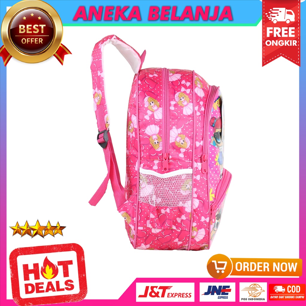 Tas Sekolah Sd Backpack Gendong Anak Karakter LOL Pink Ransel Perempuan Lucu Fashion Anak