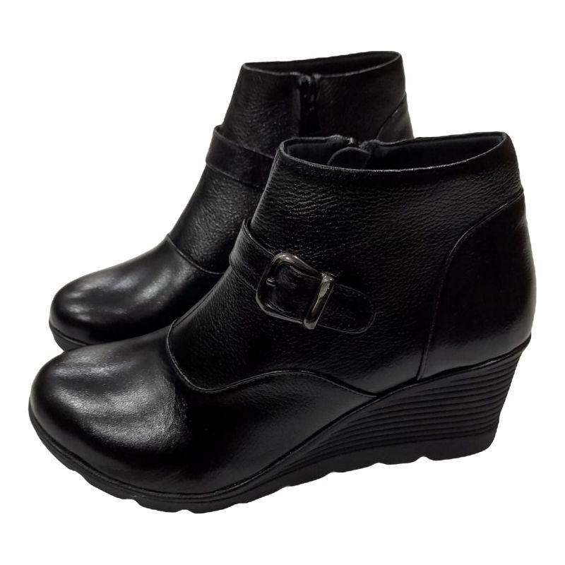 SEPATU BOOTS WEDGES WANITA ASLI KULIT