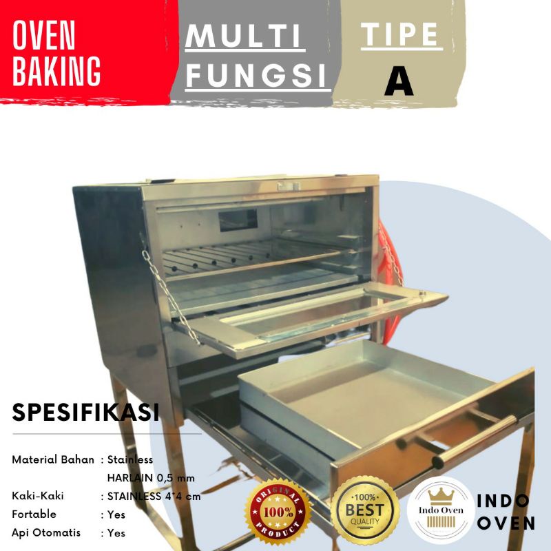 Oven 2 in 1/ Oven Gas Lapis Legit & Roti/ Oven Multifungsi/ Oven Gas Pemantik Multi Fungsi