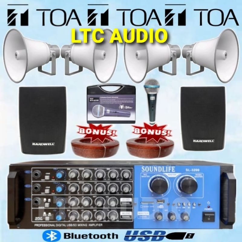 PAKET SOUND SYSTEM TOA MASJID &MUSHOLA UNTUK OUTDOOR-INDOOR (BERKAH 5)