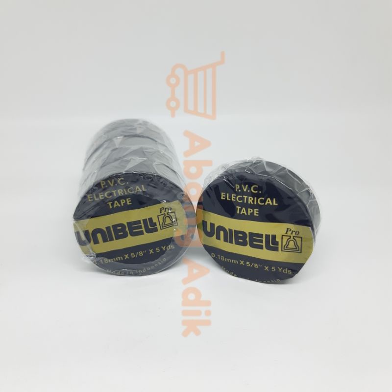 

Unibell Isolasi Solasi Kabel Listrik Hitam 0,8mm x 5/8" x 5 Yard