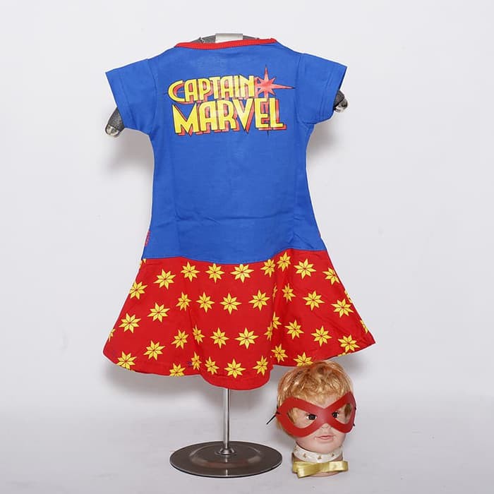 Kostum Anak Perempuan Captain America Girl Marvel Dress Baju Karakter Superhero