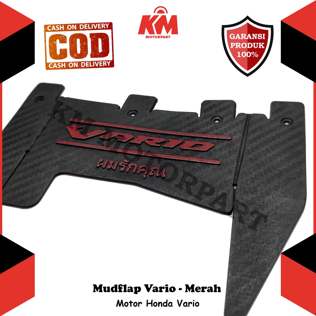 Mudflap Mud Flap Vario Penahan Lumpur Model Karbon Pelindung Motor Aksesoris Variasi Motor Vario