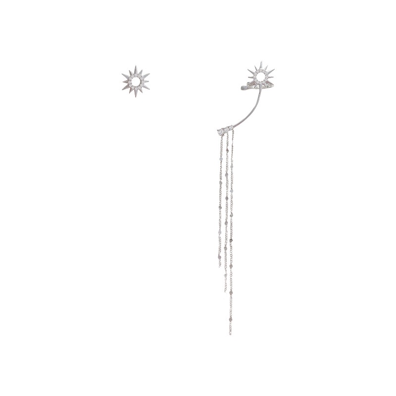 Shuling S925 silver needle Asymmetric Star Earrings Female Micro-inlaid Super Cute Earrings Women Drop Earrings