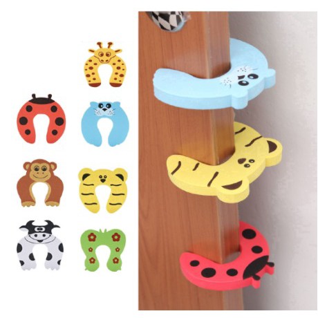 Pengaman Ganjelan Pintu Bahan Busa Untuk Bayi / Door Stopper Karakter Binatang Lucu