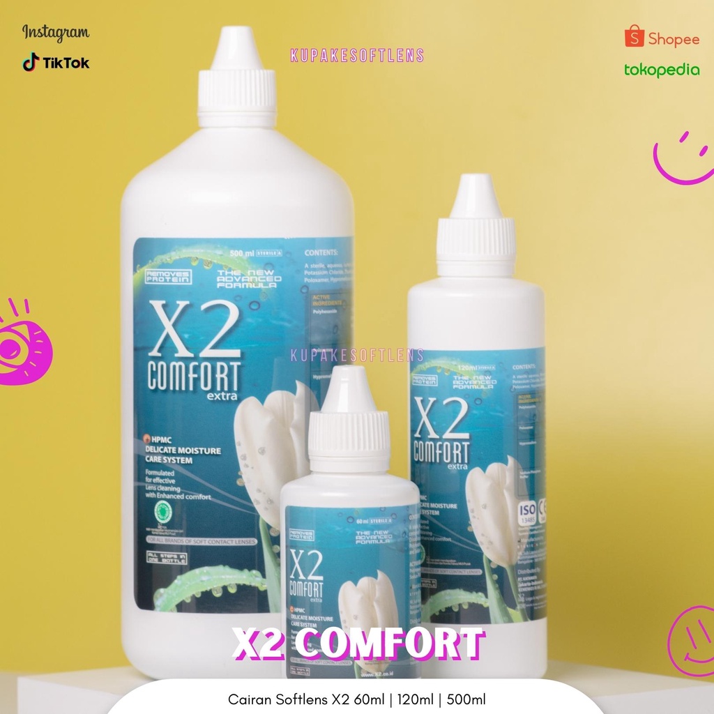 KUPAKESOFTLENS Cairan Pembersih atau Rendaman Softlens X2