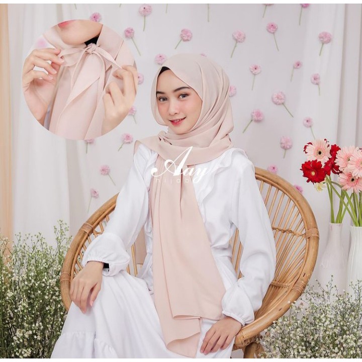 Jilbab pashmina / Tali / Jahit Tepi