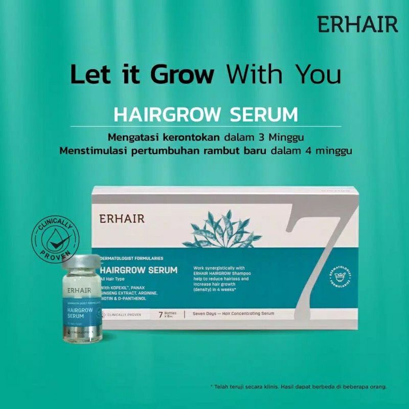 erha hairgrow serum perawatan rambut rontok 7 x 8ml