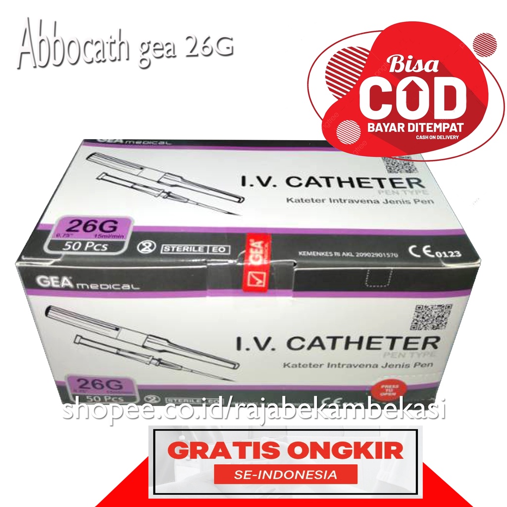 ECERAN 1 PCS - I.V Cathe_ter GEA 18G-20G-22G-24G-26G / Abbo_cath