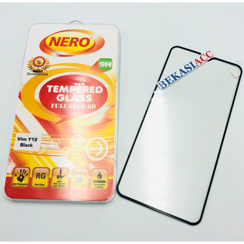 TEMPERED GLASS VIVO Y12 2019 FULL GLUE / TEMPERED FULL VIVO Y12 2019