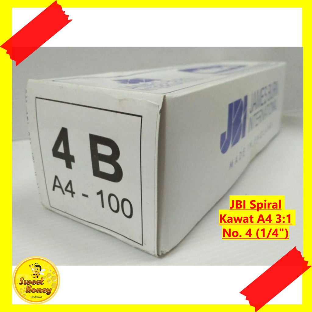 

BI Spiral Kawat A4 3:1 No. 4 (1/4") - Hitam