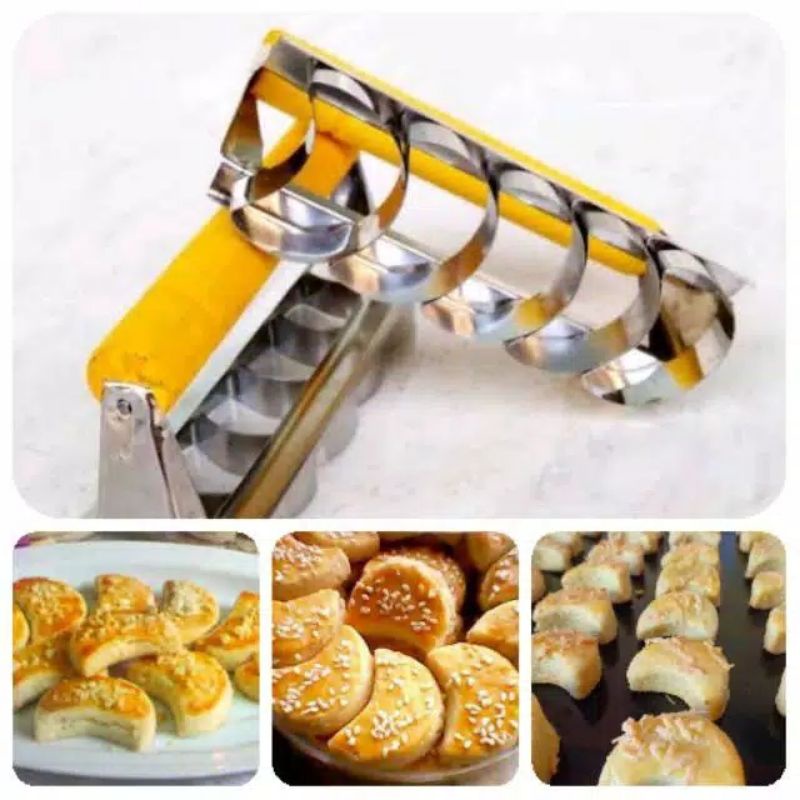 Cutter Cookies Kastengel Cetakan Kue Kering Gagang Kayu Murah