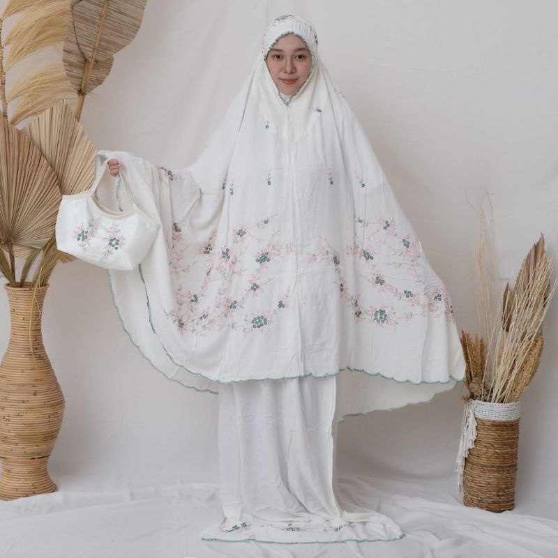 mukena bordiran + tas