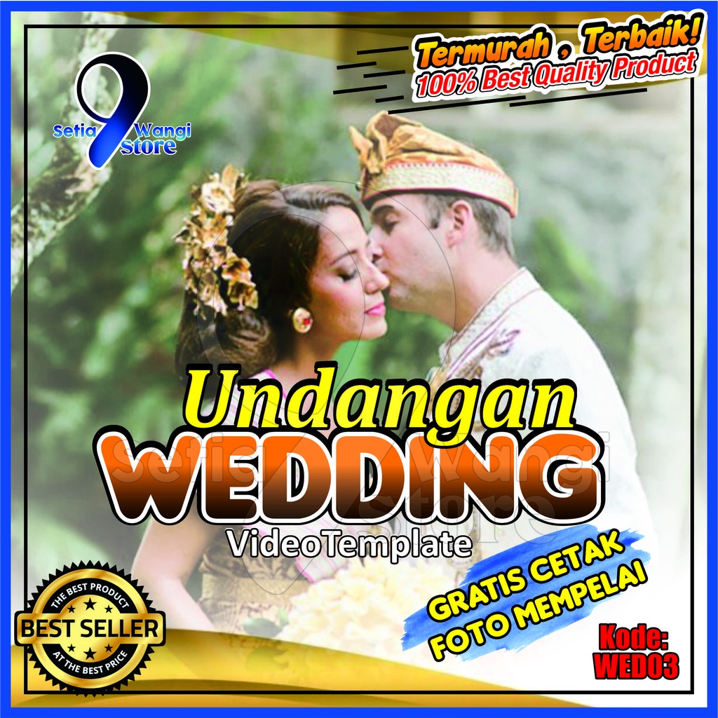 Undangan Pernikahan Unik Template Murah Bonus Cetak Foto