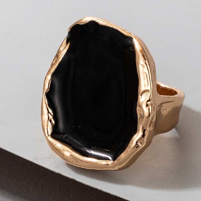 Cincin Bahan Alloy Warna Emas Untuk Wanita