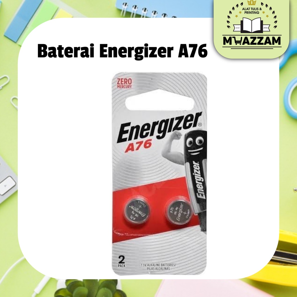 Energizer Miniatur Alkaline Baterai A76 LR44 ISI 2