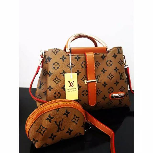 Tas selempang lv 2 ruang elegant(tidak termasuk dompet)