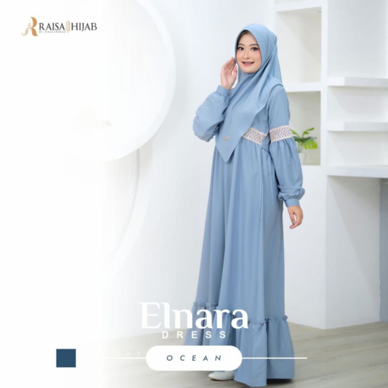 ELNARA DRESS SET KHIMAR OCEAN M BY RAISA HIJAB