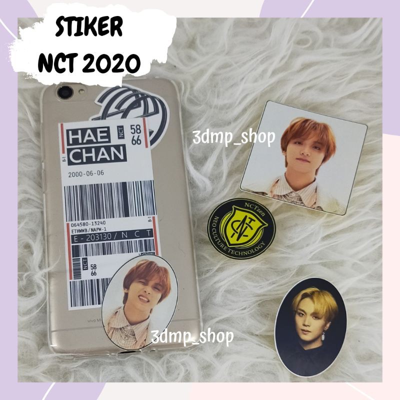 Stiker case hp barcode nct aesthetic haechan yuta winwin doyoung jungwoo johnny taeyong jaehyun mark
