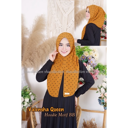 VALENSHA | Hijab Instan HOODIE BB MOTIF (Bolak-Balik)