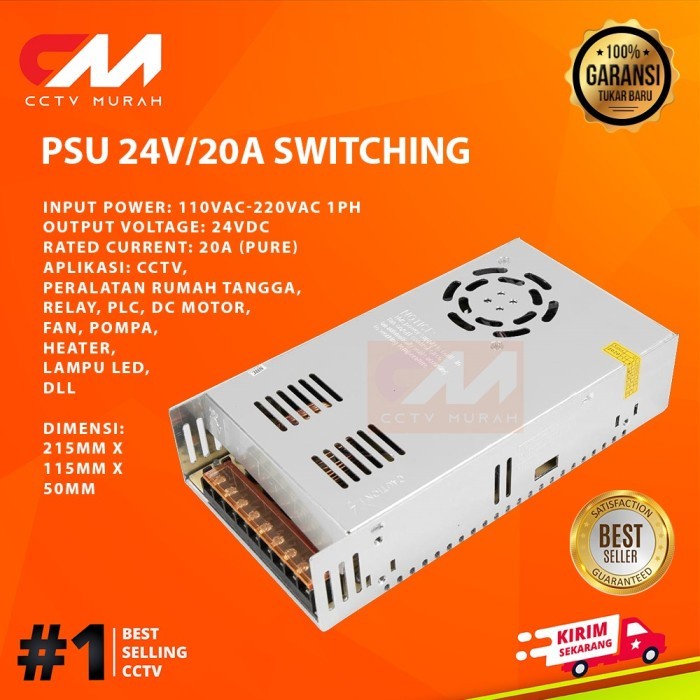 POWER SUPPLY 24V/20A || Type S-480-4  || POWER SUPPLY SWITCHING