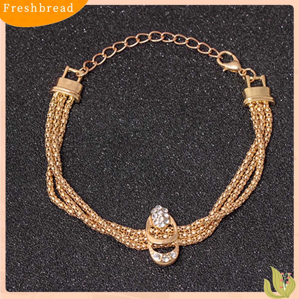 Fresh| Kalung Liontin Gelang Bahan Alloy Aksen Berlian Imitasi