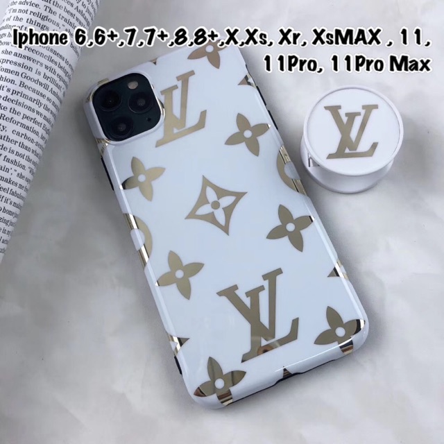 LV GOLD PLATED with Popsocket iphone 6 6s 6s+ 6+ 7 7+ 8 8+ X Xs Xr XsMAX 11 11 Pro 11 Promax 11pro