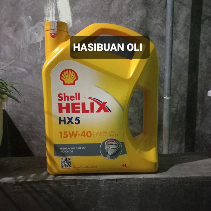 Oli Mobil Shell Helix HX5 15W-40 (4 Liter) ORIGINAL