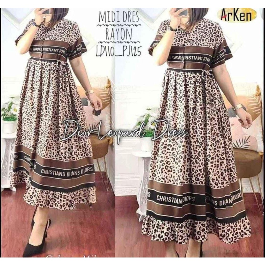 Daster Midi | Daster Tie Dye Korea Midi Style Lengan Panjang Size Standar LD 115 Busui Matt Cringkle Airflow | Daster Rayon