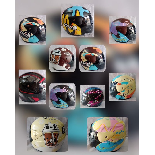 HELM EVOLUSION MOTIF/HELM DEWASA MOTIF/HELM CWE/CWO MOTIF SNI