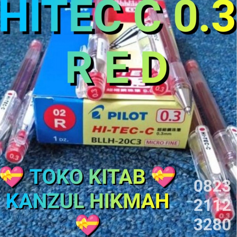 

PEN PENA PULPEN PILOT HITEC HI TEC C 0.3 RED PHC03A2