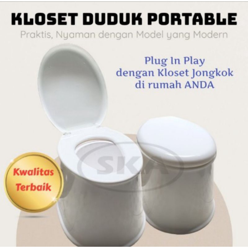 Kloset duduk portable / kloset kursi jongkok / kloset portable modern / kloset ibu hamil / kloset