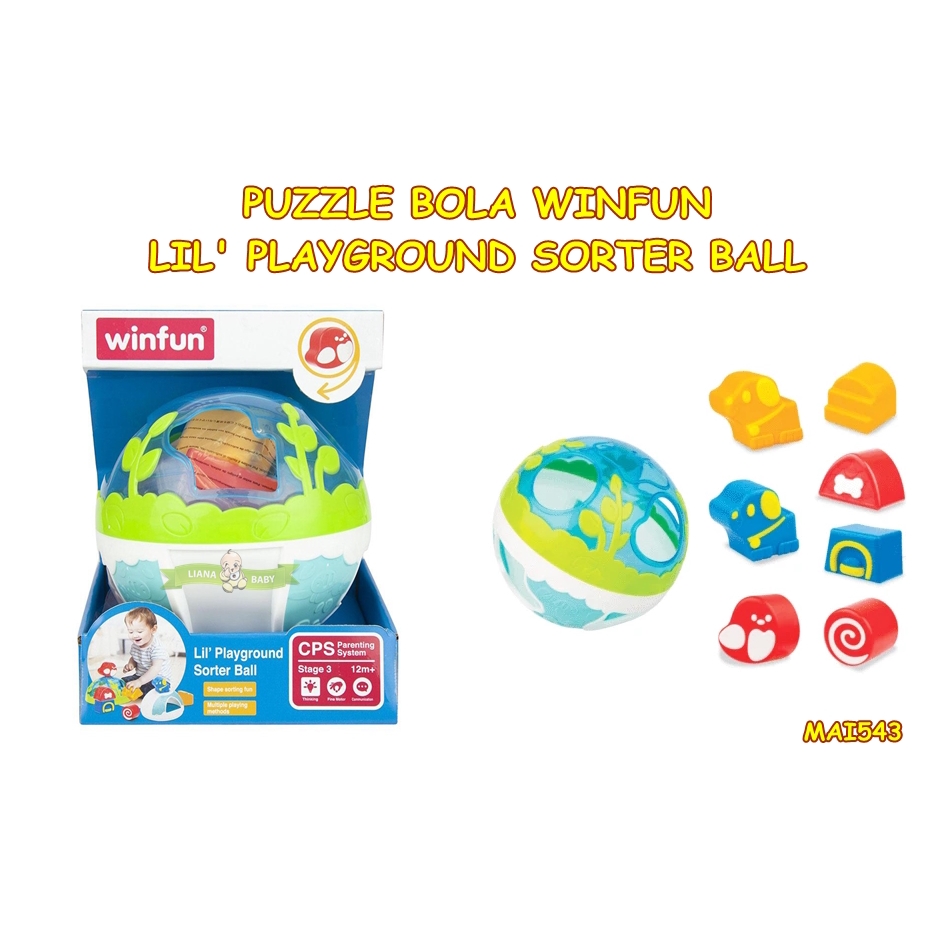 MAI543 PUZZLE BOLA WINFUN LIL' PLAYGROUND SORTER BALL 0785