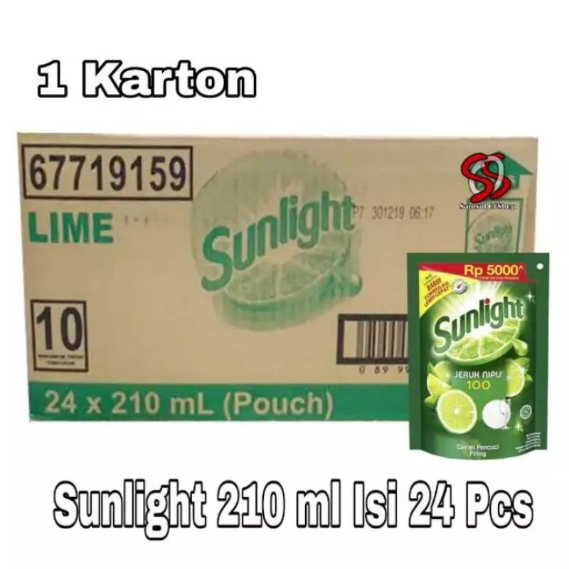 SABUN CUCI SUNLIGHT 210 ML 1 KARTON -24 PCS 00