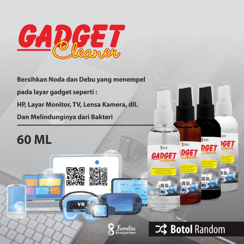 Gadget Cleaner/Cairan Pembersih Layar Gadget,Monitor,Televisi dan lain lain kemasan Spray 60 ml