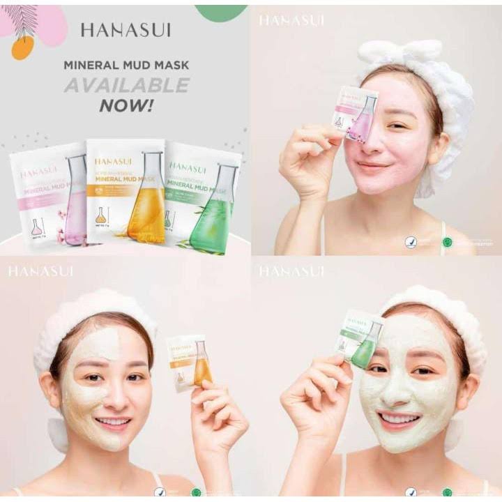 HANASUI Mineral Mud Mask | Hanasui Sheet Mask | Masker Wajah