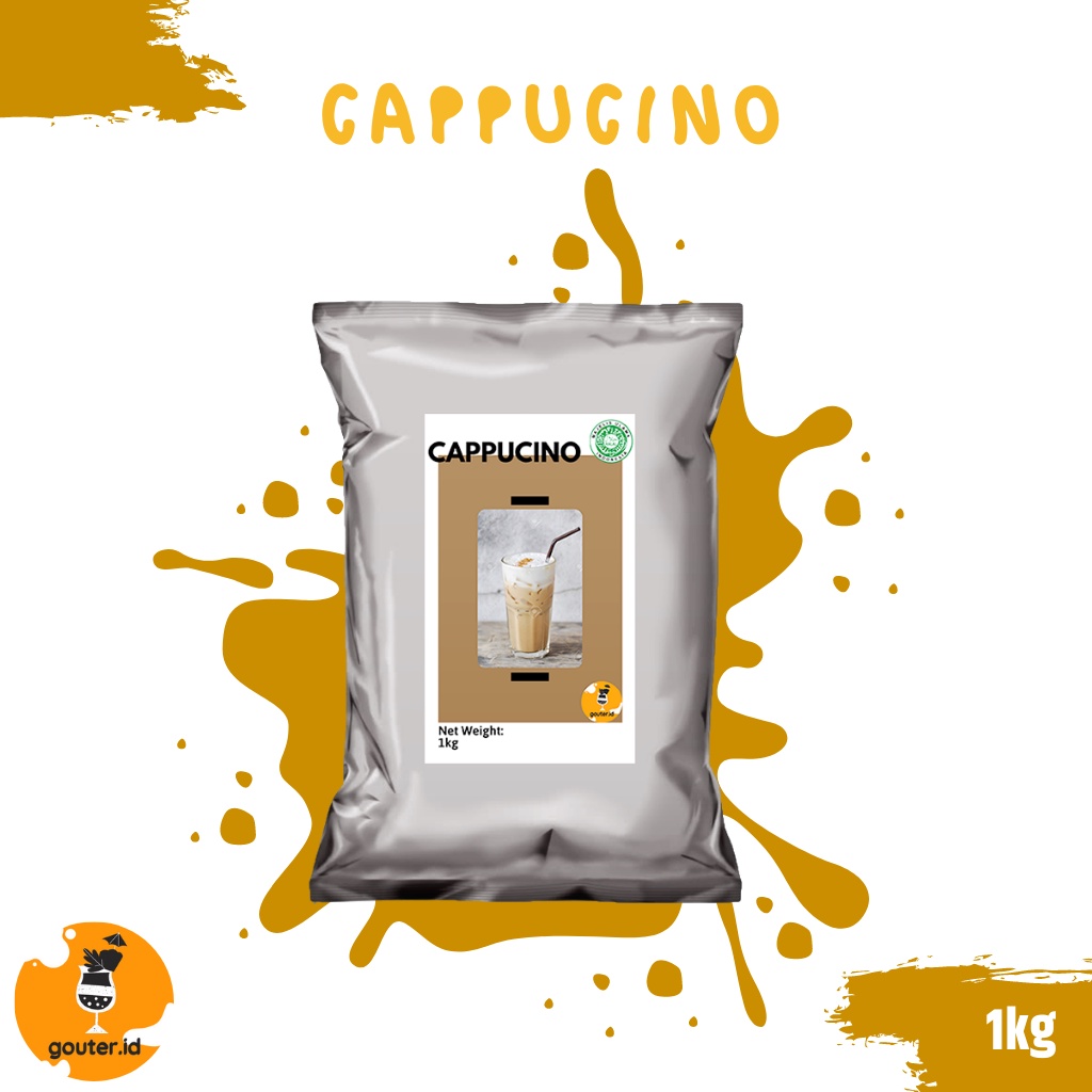 

BUBUK MINUMAN RASA CAPPUCINO 1KG / SERBUK MINUMAN ANEKA RASA / BUBUK MINUMAN KEKINIAN / MINUMAN INSTAN / BOBA DRINKS