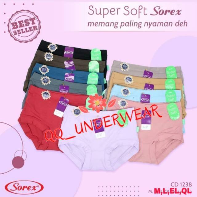 CD Celana Dalam Wanita Sorex 1238 Super Soft / Celana Dalam Sorex / CD Sorex 1238