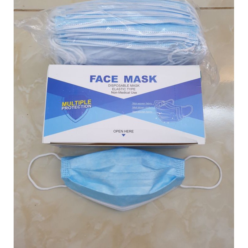 masker harga ekonomis berkualitas 1 dus isi 50 biji