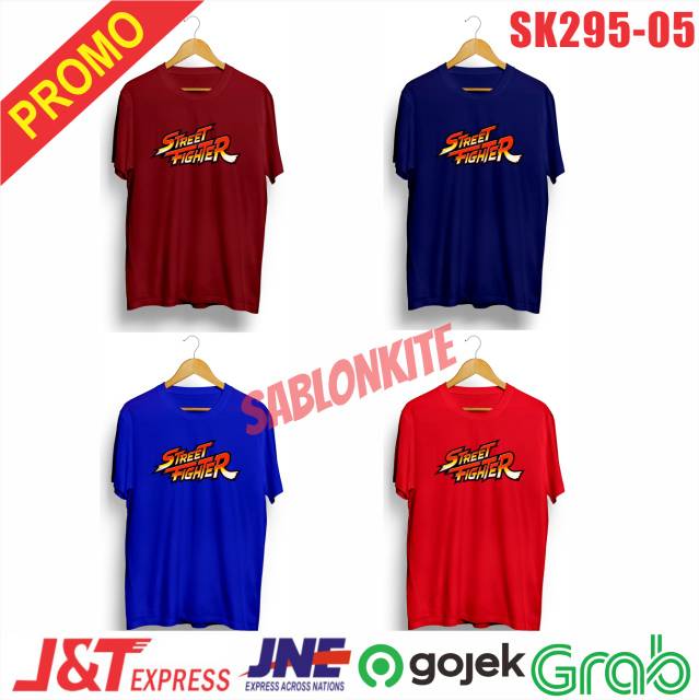 Neww!!! Kaos/baju street fighter distro bahan combed 30s