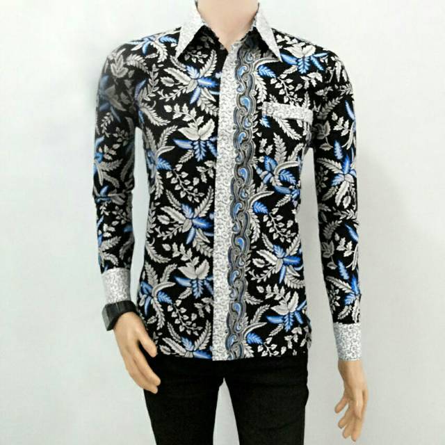 Kemeja batik blarak biru