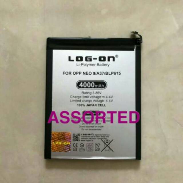 MURAHHH   Baterai Oppo Neo 9 A37 Double Power Log On 4000mah