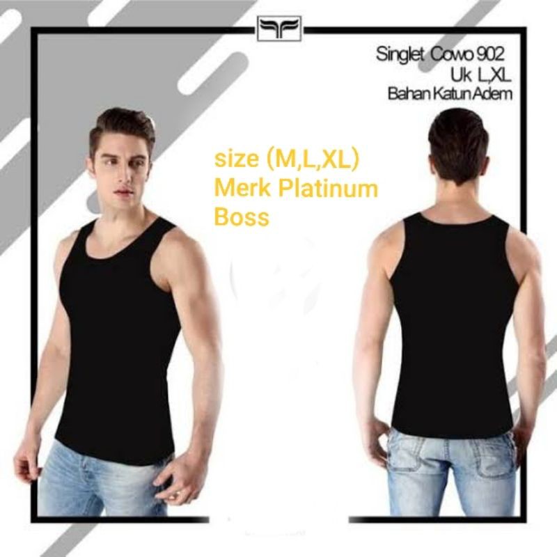 COD-SINGLET SPORT PRIA/SINGLET PRIA HITAM POLOS/SINGLET WARNA