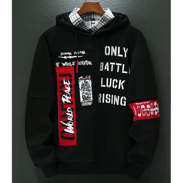 HipNop ONLY HODDIE  PRIA LENGAN PANJANG JAKET COWO SWEATER HODIE COWOK WARNA HITAM