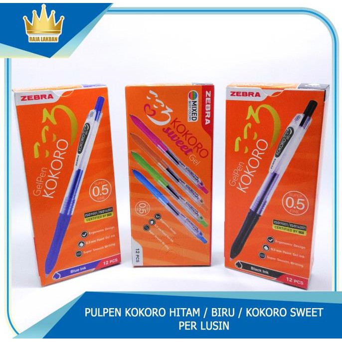 

Big Sale Pulpen Zebra Kokoro Hitam / Biru / Sweet Semi Gel - LUSIN Big Sale